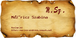 Móricz Szabina névjegykártya