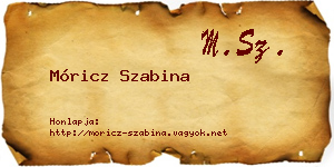 Móricz Szabina névjegykártya